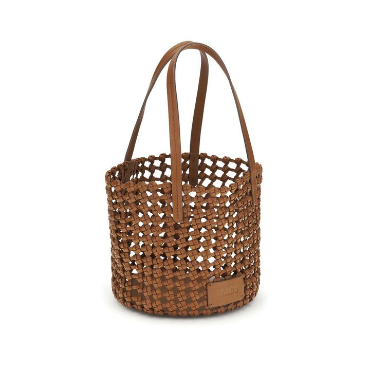 Staud Brown Calf Leather Bos Taurus Shoulder Bag