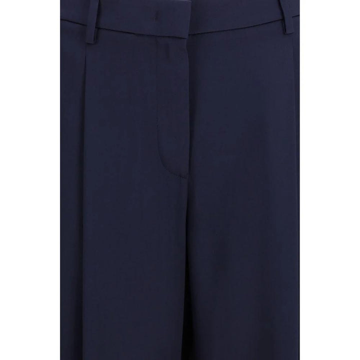 Giorgio Armani Blue Silk Casual Pants