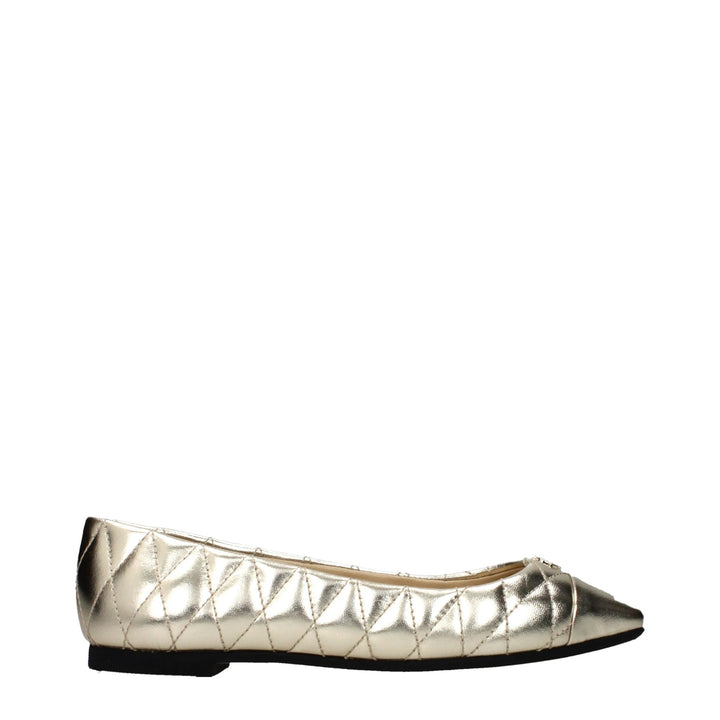 Jimmy Choo Gold Leather Ballet Flats