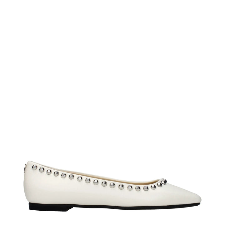 Jimmy Choo White Leather Ballet Flats