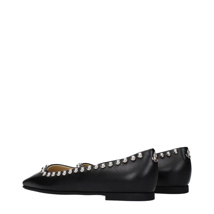 Jimmy Choo Black Leather Ballet Flats