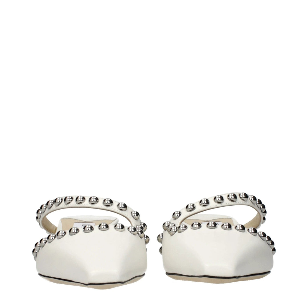 Jimmy Choo White Leather Sandals