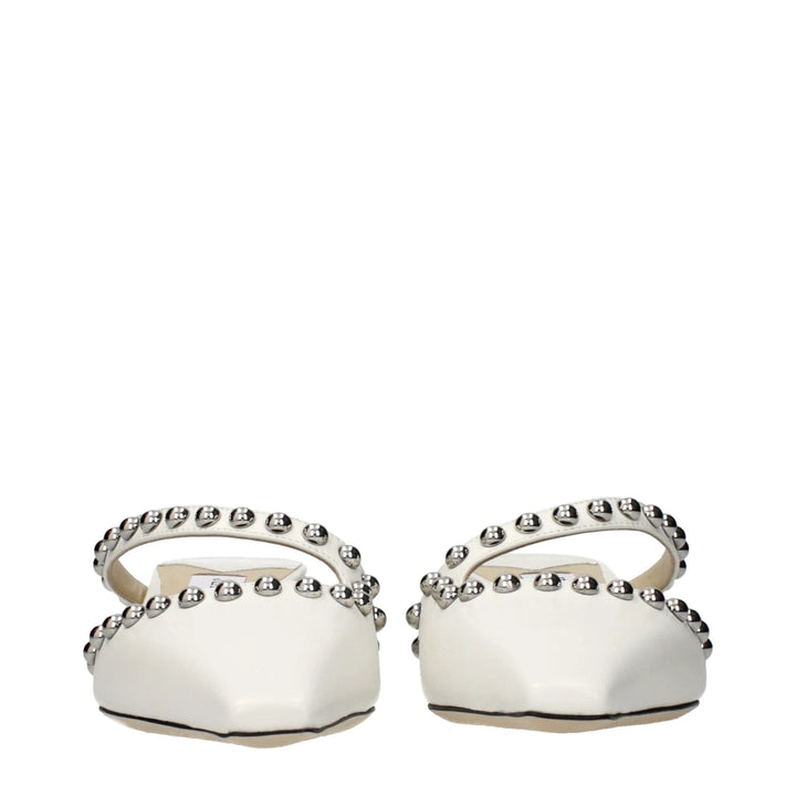 Jimmy Choo White Leather Sandals