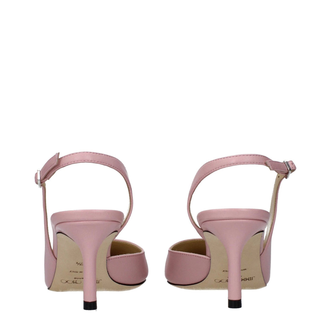 Jimmy Choo Pink Leather High Heel Pumps