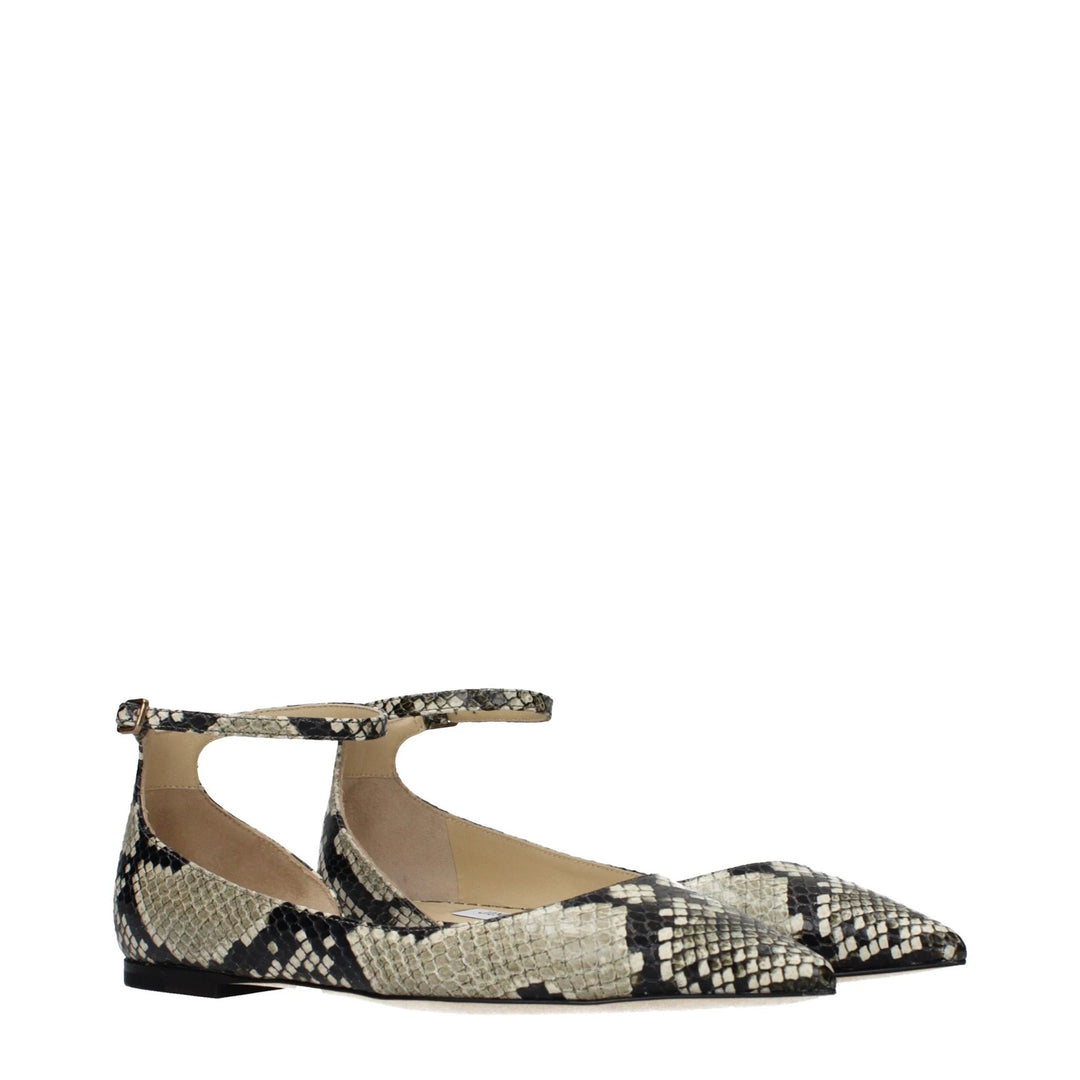 Jimmy Choo Multicolor Leather Ballet Flats