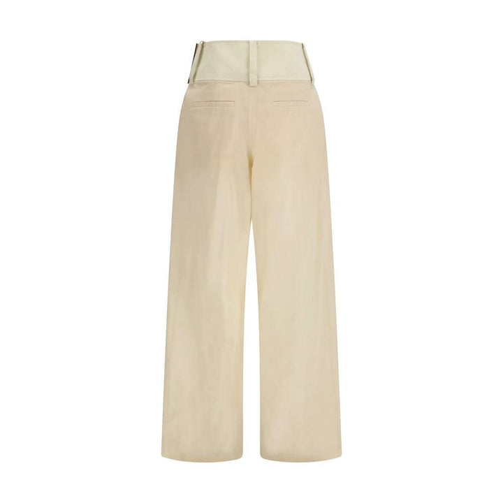 Max Mara Beige Cotton Casual Pants