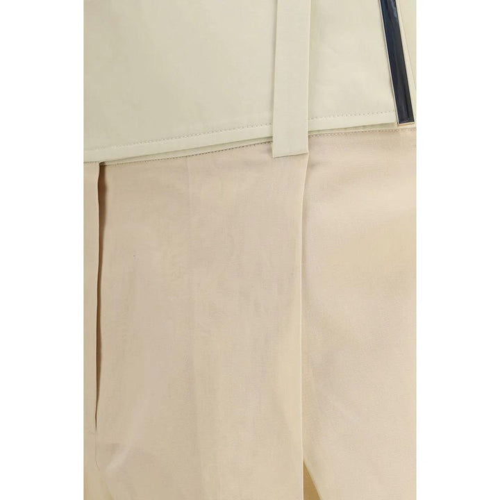 Max Mara Beige Cotton Casual Pants