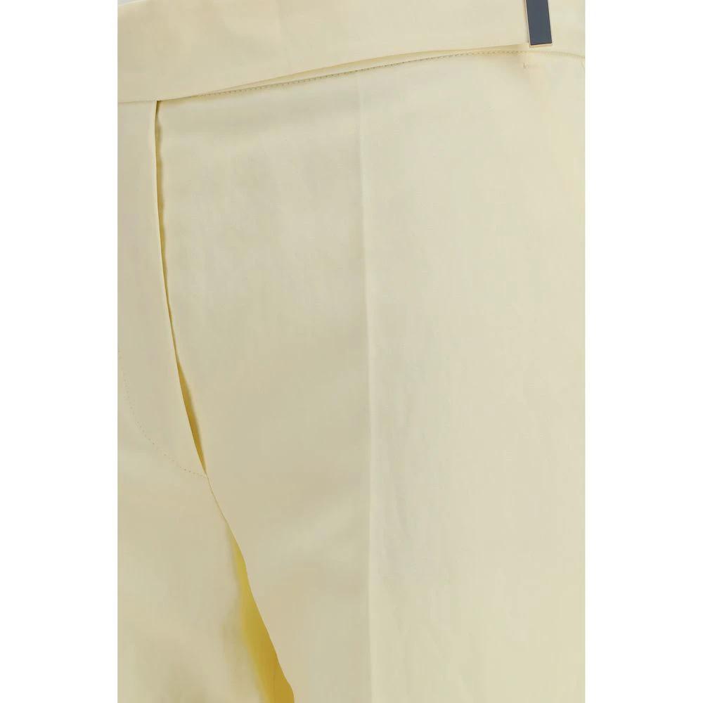 Max Mara Beige Viscose Flared Pants