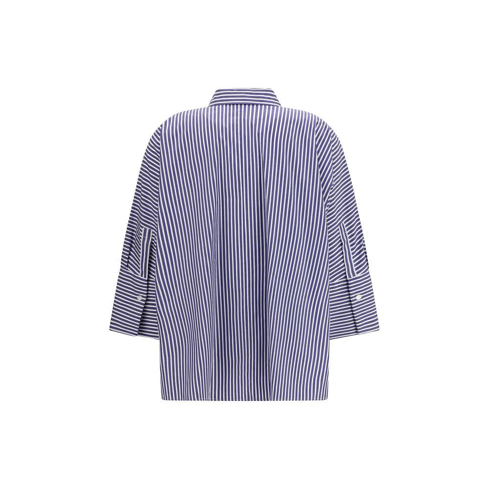 Max Mara Blue Cotton Pattern Shirt