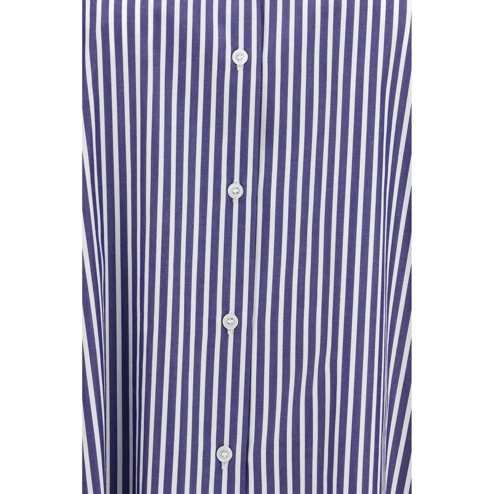 Max Mara Blue Cotton Pattern Shirt