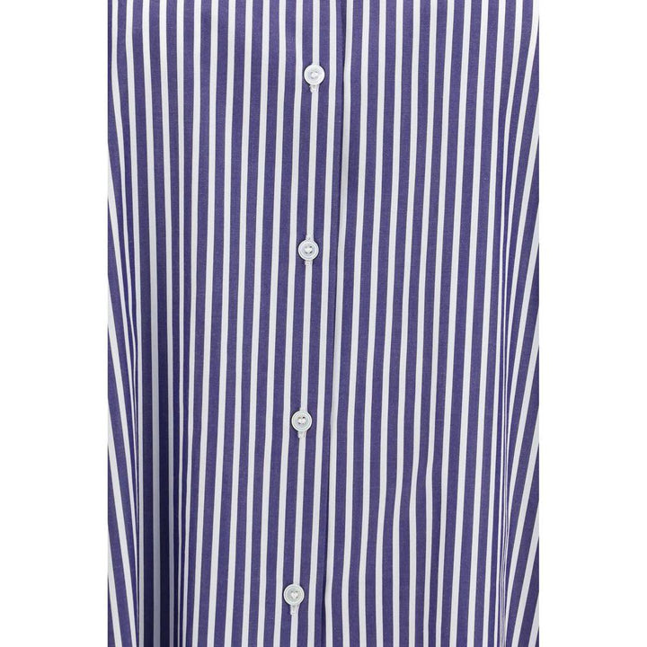 Max Mara Blue Cotton Pattern Shirt