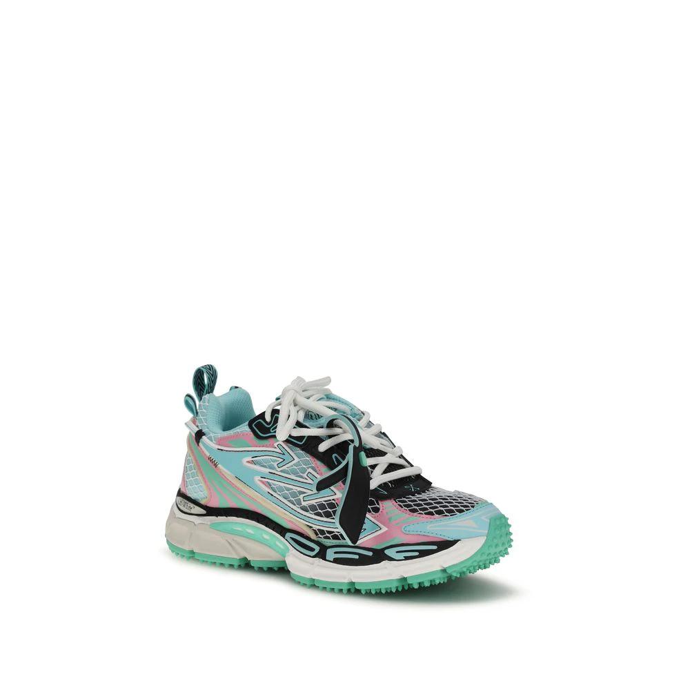 Off-White Multicolor Polyester Athletic Sneakers