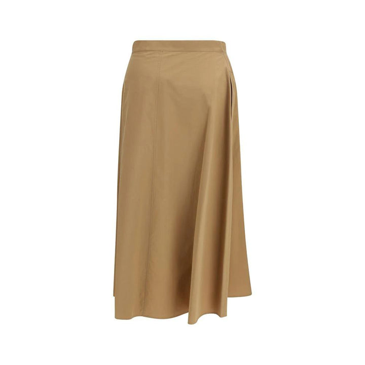 Max Mara Beige Cotton Midi Skirt