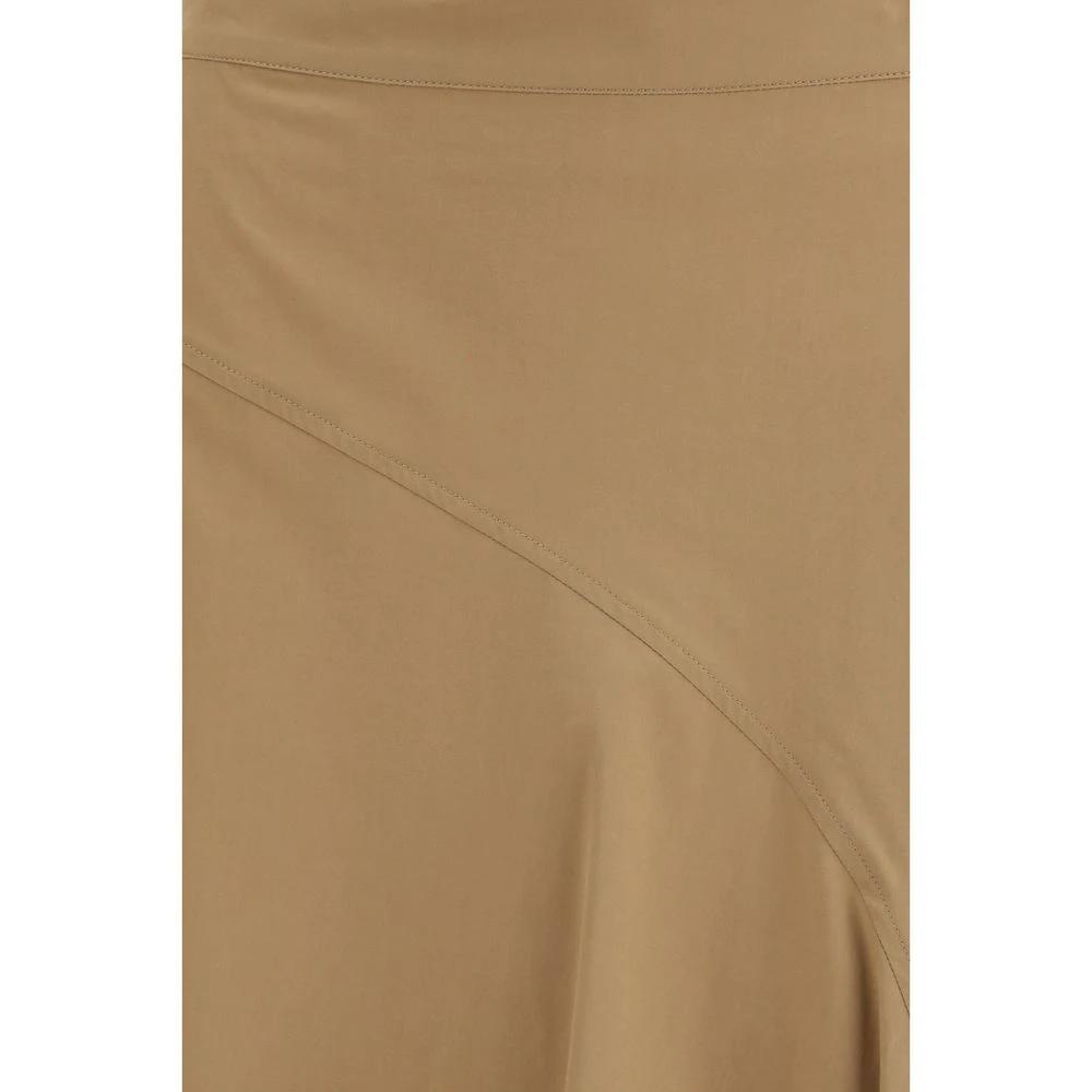 Max Mara Beige Cotton Midi Skirt