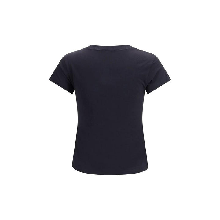 Ganni Black Cotton T-Shirt