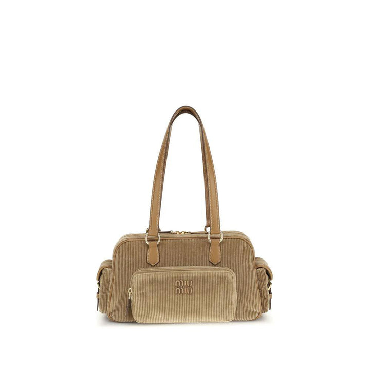 Miu Miu Beige Cotton Shoulder Bag
