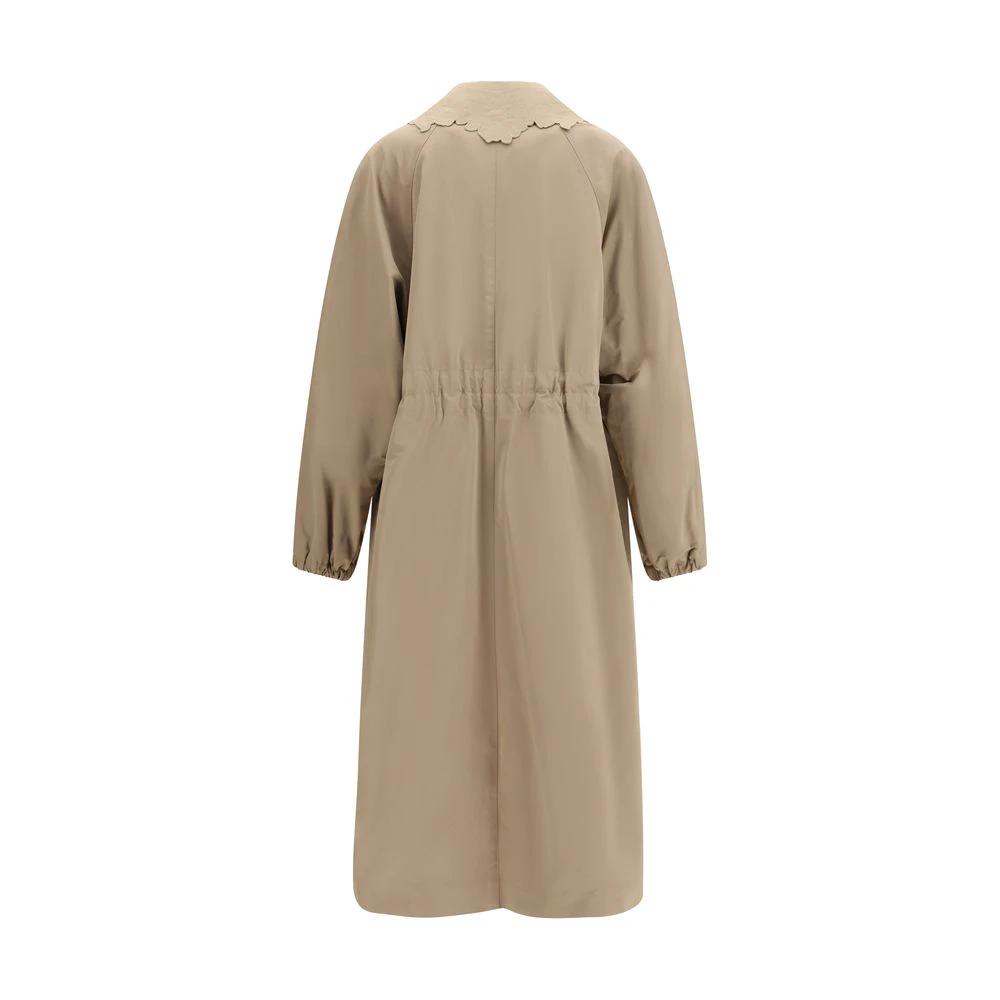 Fabiana Filippi Beige Polyester Trench Coat