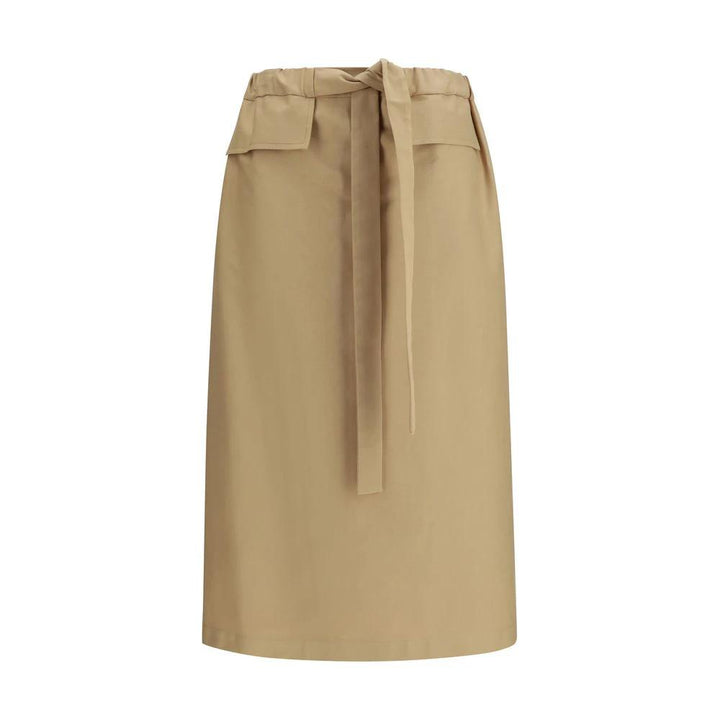 Fabiana Filippi Beige Cotton Midi Skirt