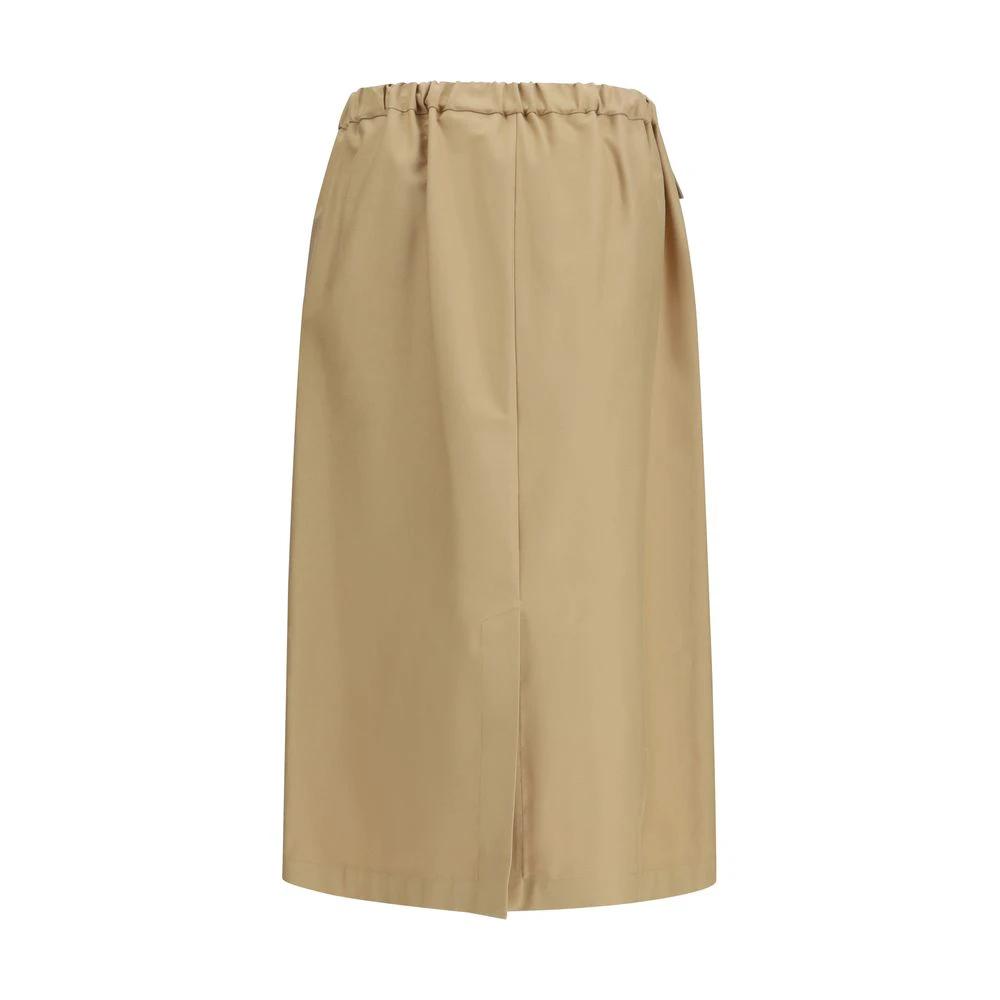 Fabiana Filippi Beige Cotton Midi Skirt