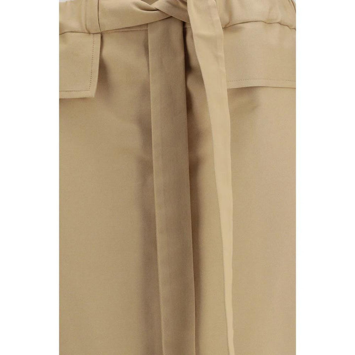 Fabiana Filippi Beige Cotton Midi Skirt
