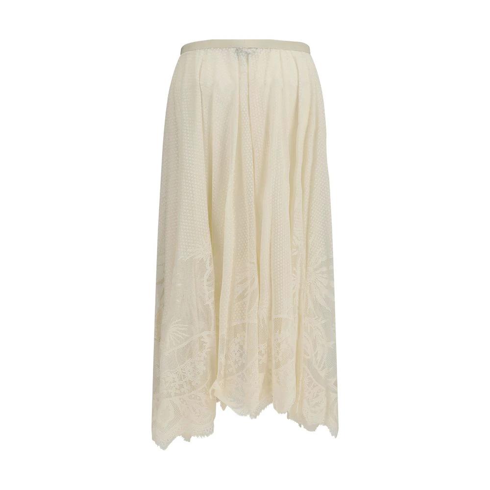 Fabiana Filippi Beige Cotton Long Skirt
