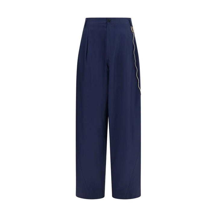 Darkpark Blue Cotton Casual Pants