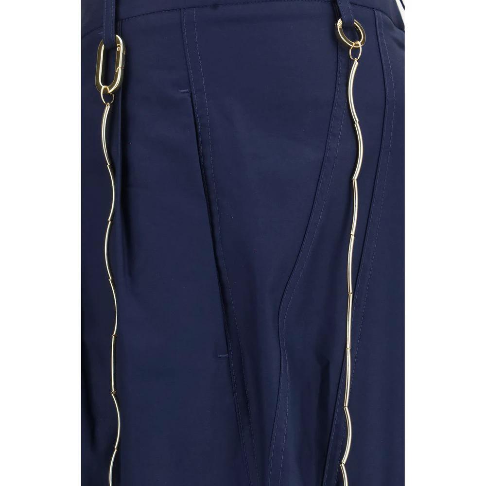 Darkpark Blue Cotton Casual Pants