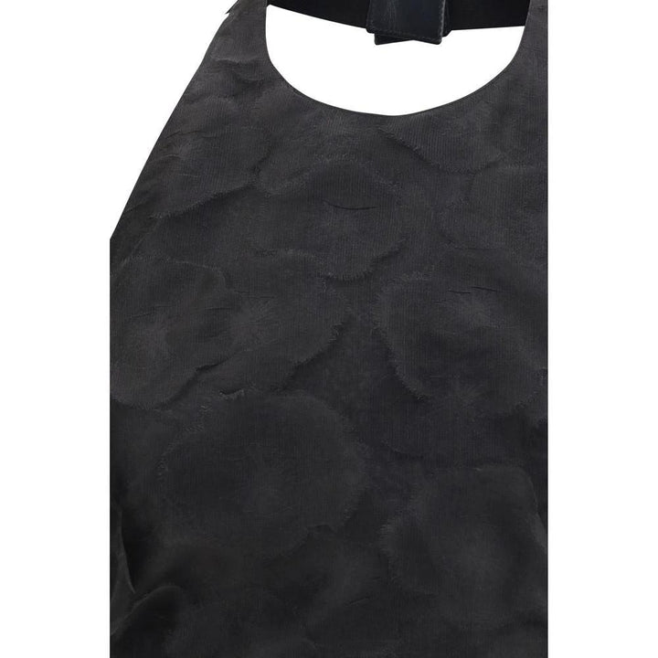 Max Mara Black Silk Pattern Shirt