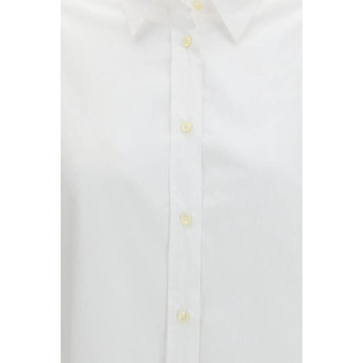 Deperlu White Cotton Shirt