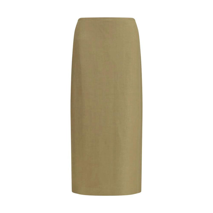 Max Mara Beige Linen Midi Skirt