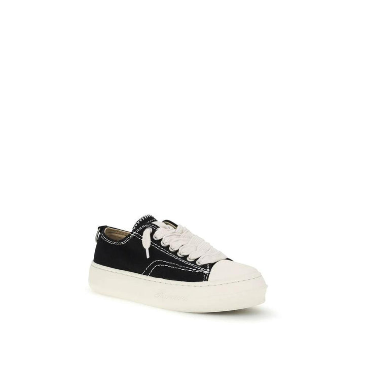 Represent Black Cotton Low Top Sneakers