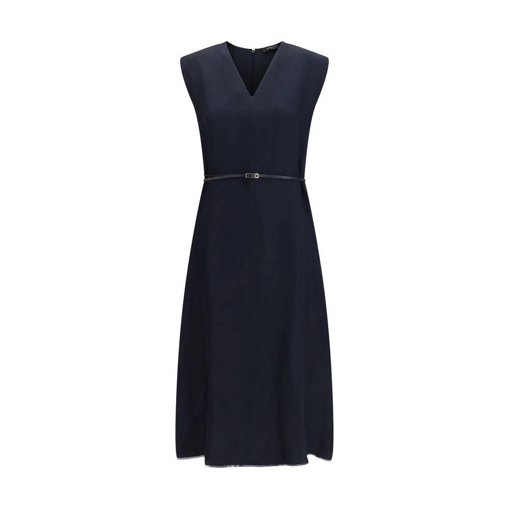 Fabiana Filippi Blue Viscose Long Dress