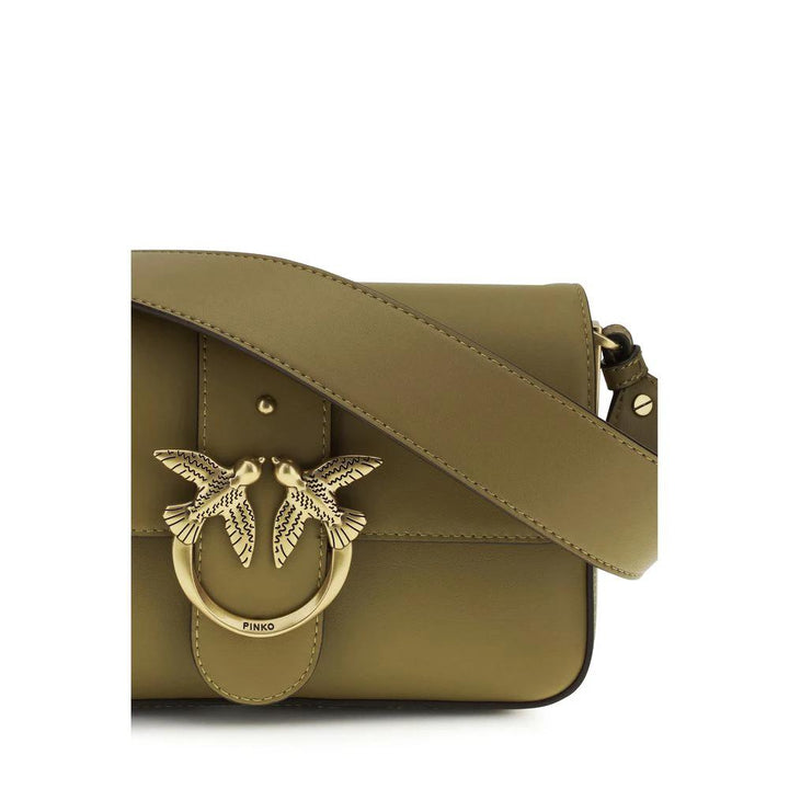 PINKO Bicolor Calf Leather Bos Taurus Shoulder Bag