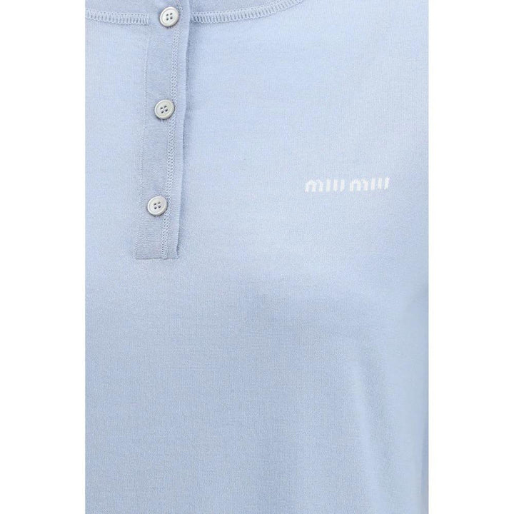 Miu Miu Blue Cashmere Sportswear