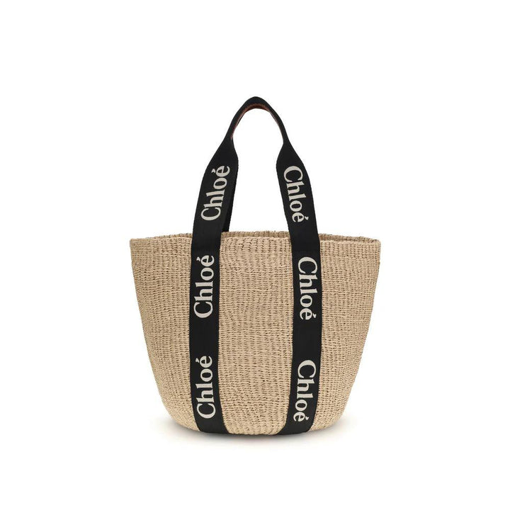 Chloé Beige Raffia Backet Bag