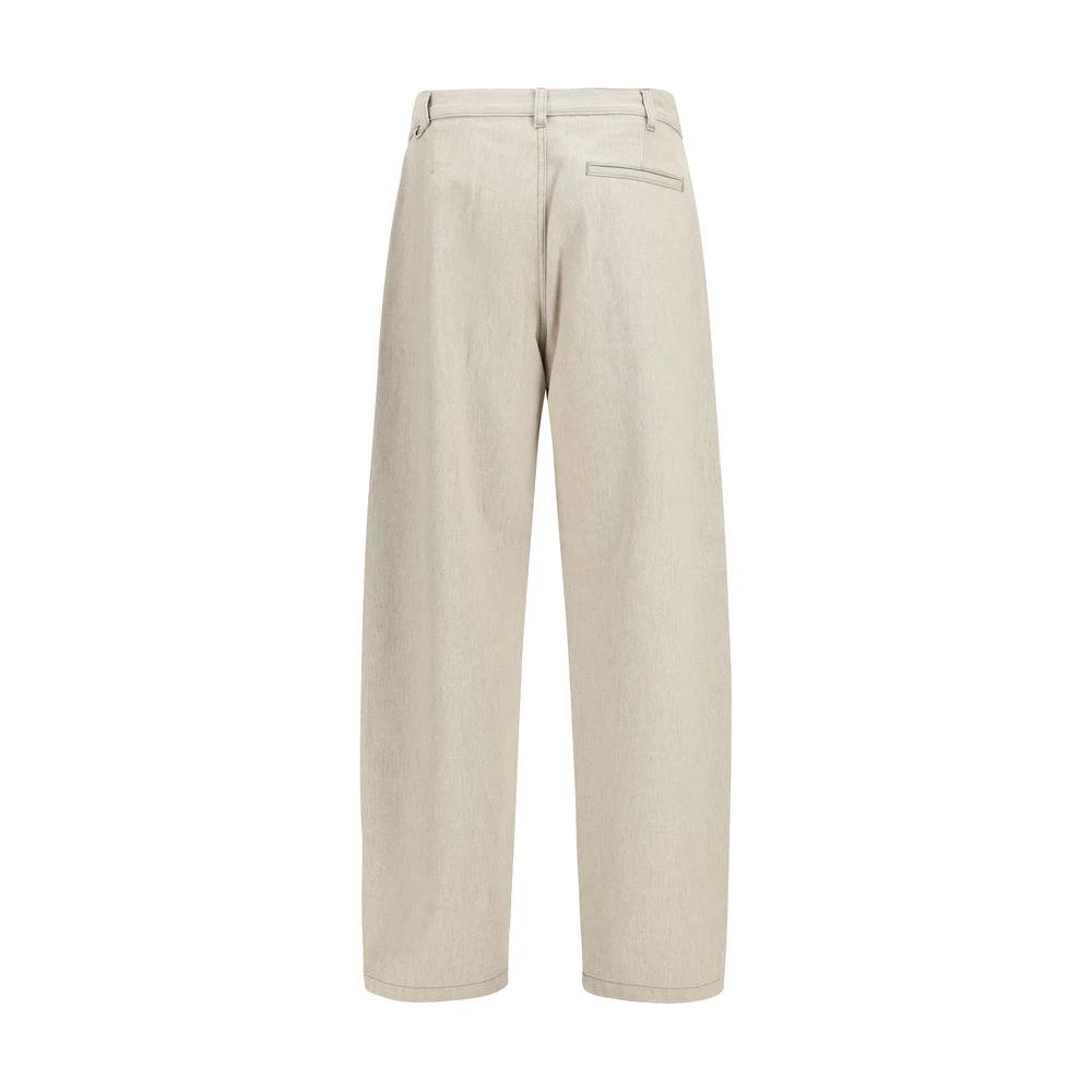 Jacquemus Beige Cotton Casual Pants