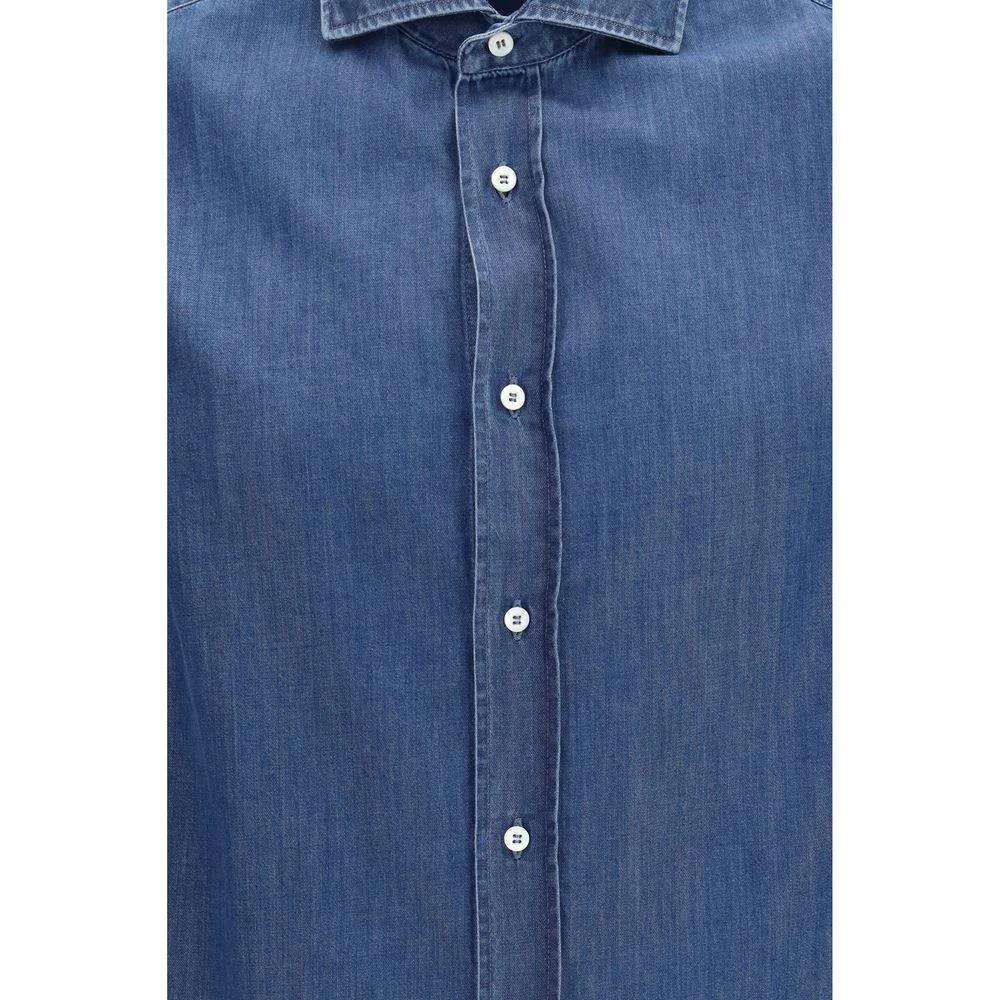 Brunello Cucinelli Blue Denim Shirt