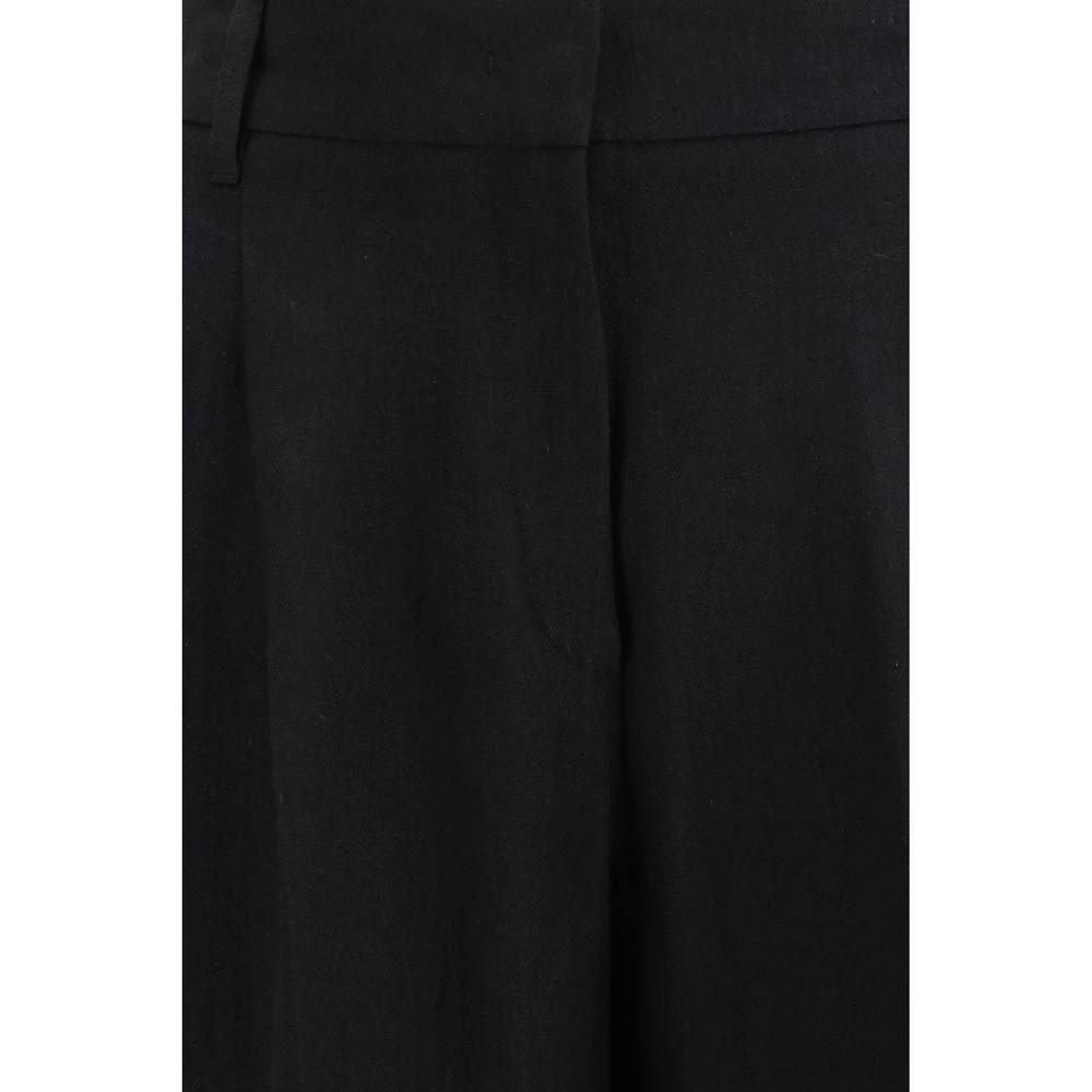 Max Mara Black Linen Casual Pants