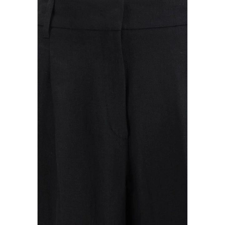 Max Mara Black Linen Casual Pants