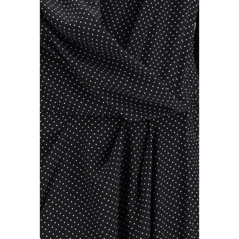 SA SU PHI Black Silk Long Dress