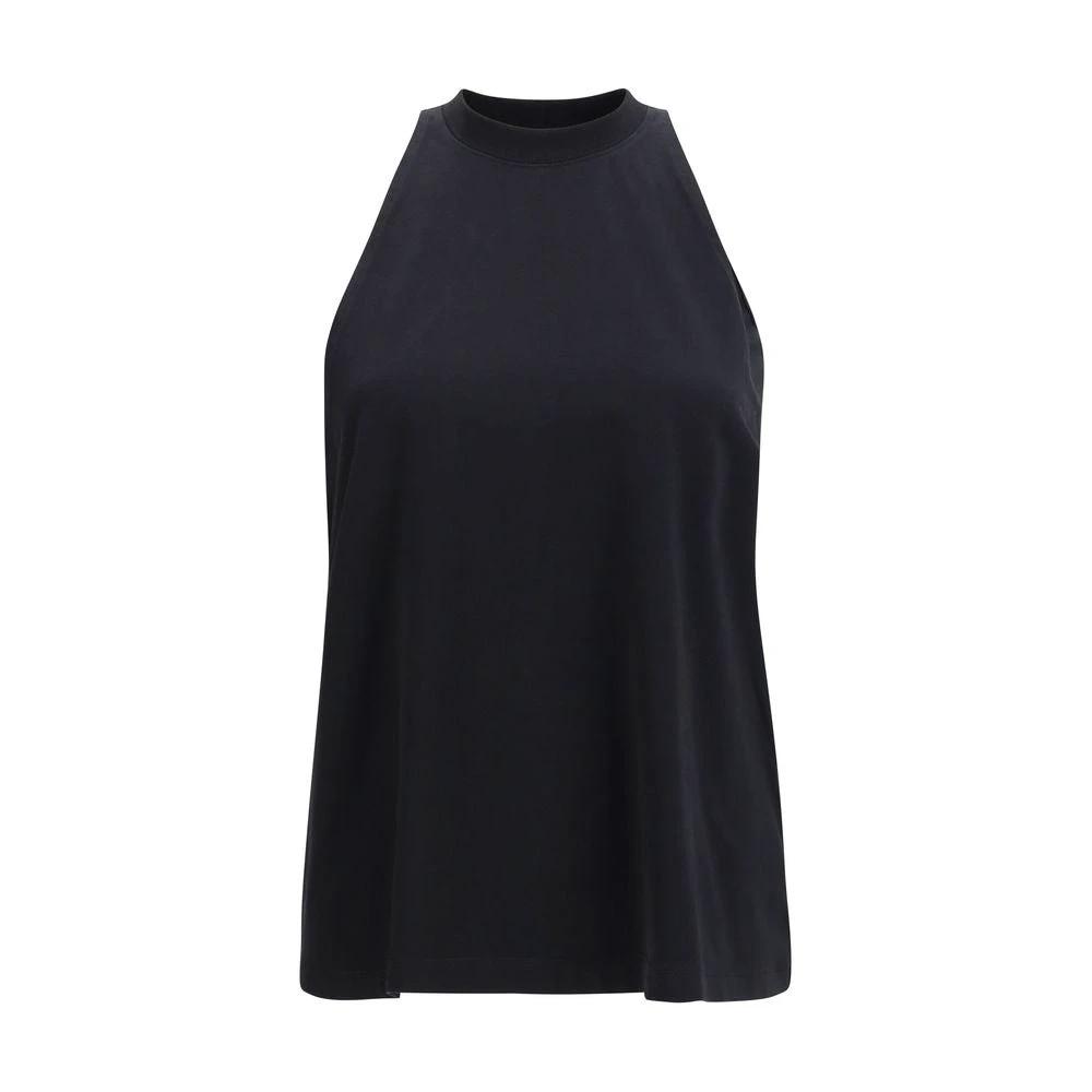Darkpark Black Cotton Sleeveles T-Shirt