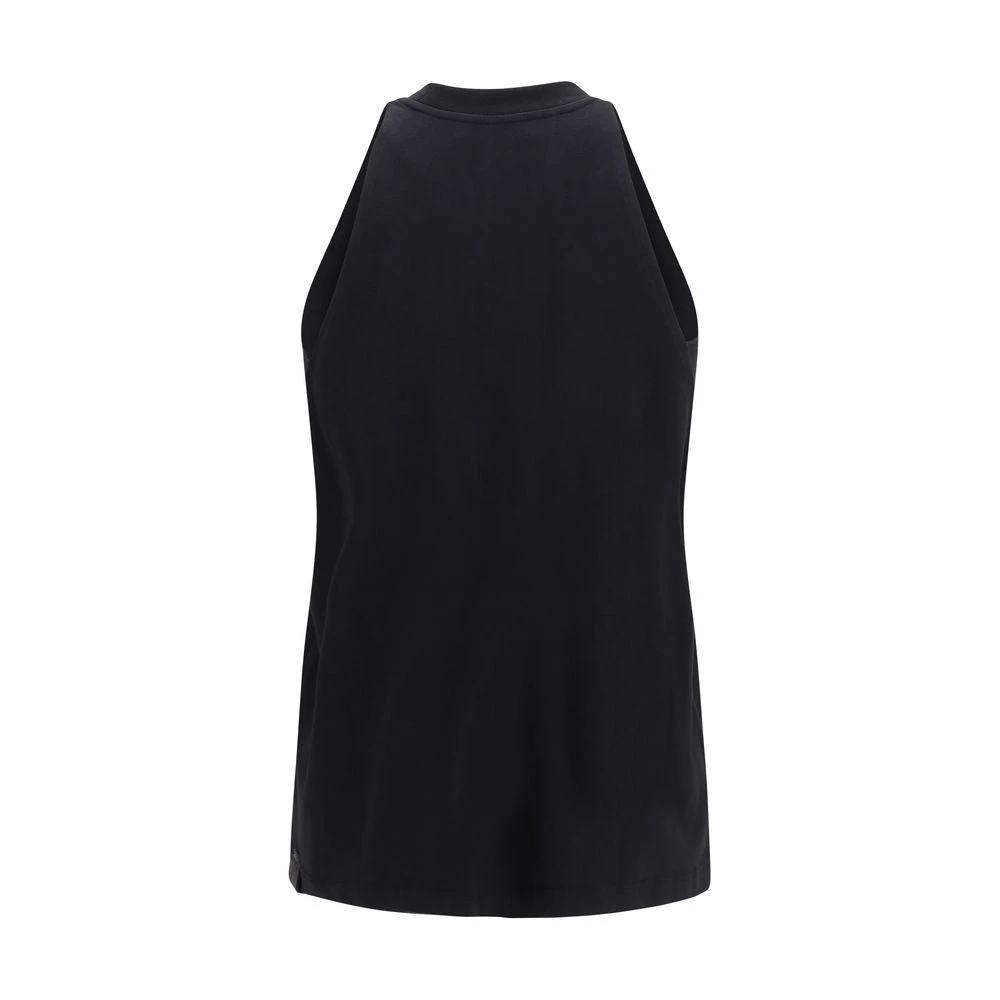Darkpark Black Cotton Sleeveles T-Shirt