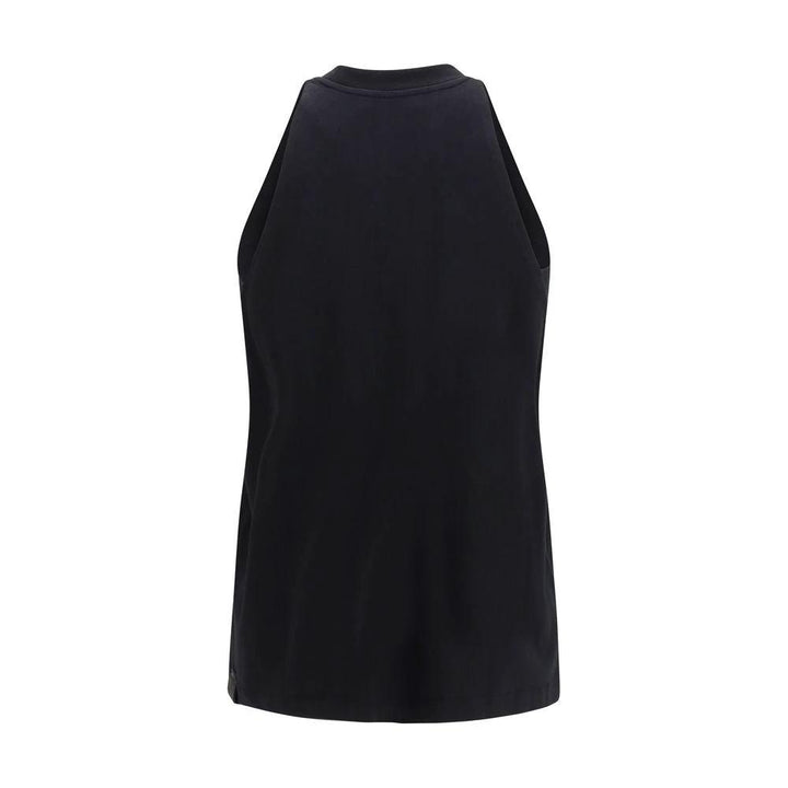 Darkpark Black Cotton Sleeveles T-Shirt