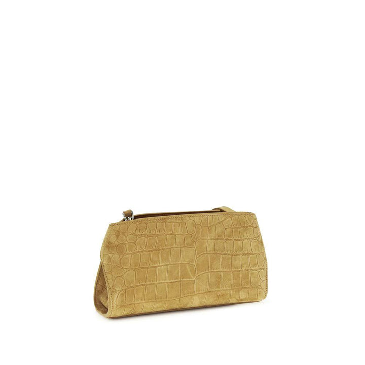 Ferragamo Beige Calf Leather Bos Taurus Clutch Bag