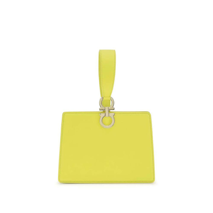 Ferragamo Bicolor Calf Leather Bos Taurus Clutch Bag