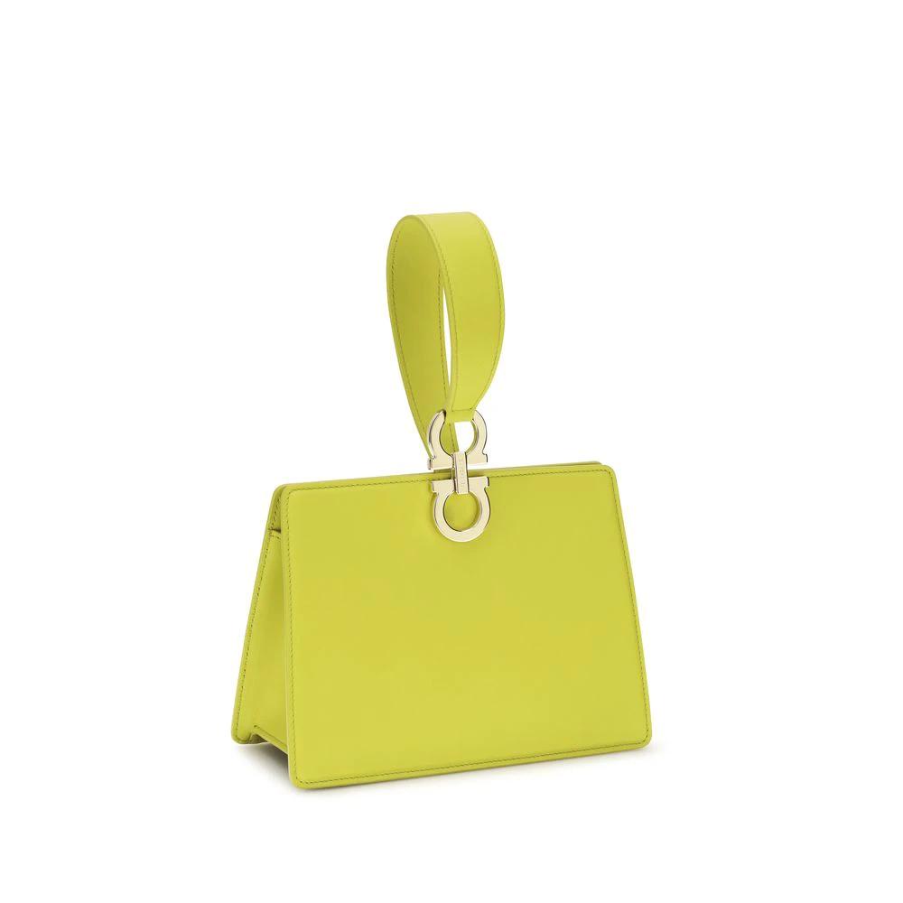 Ferragamo Bicolor Calf Leather Bos Taurus Clutch Bag