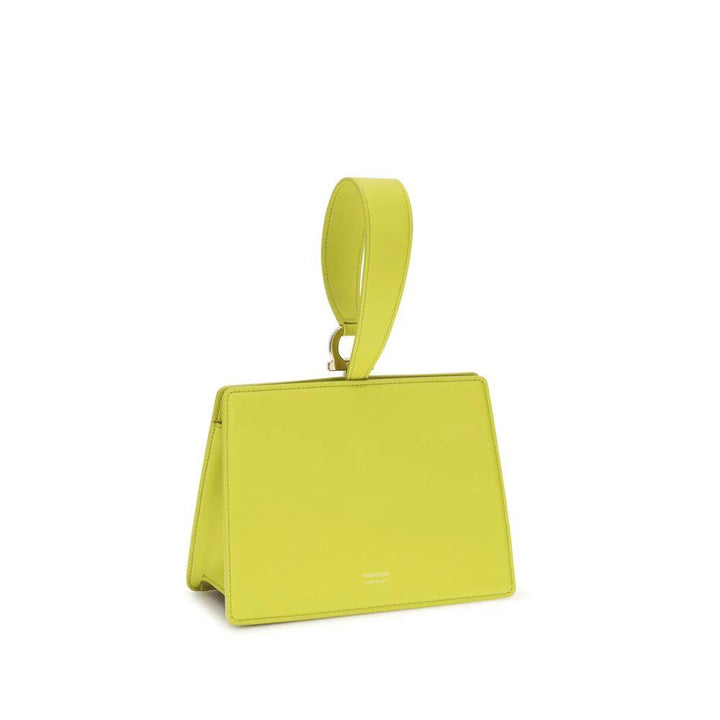 Ferragamo Bicolor Calf Leather Bos Taurus Clutch Bag