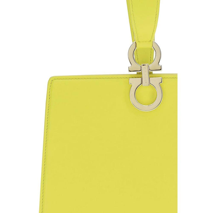 Ferragamo Bicolor Calf Leather Bos Taurus Clutch Bag