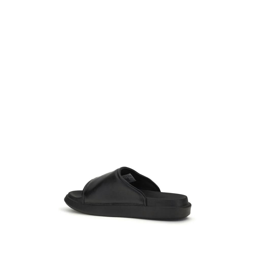 Y-3 Black Calf Leather Bos Taurus Sandals