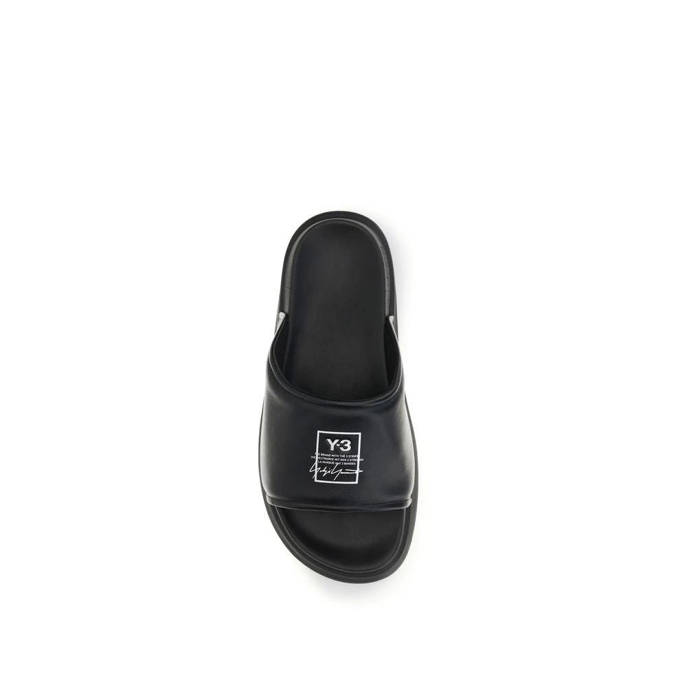 Y-3 Black Calf Leather Bos Taurus Sandals